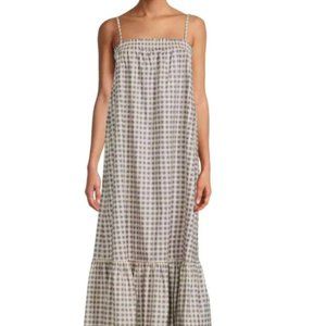 WEWOREWHAT Gingham Smocked Shift Dress